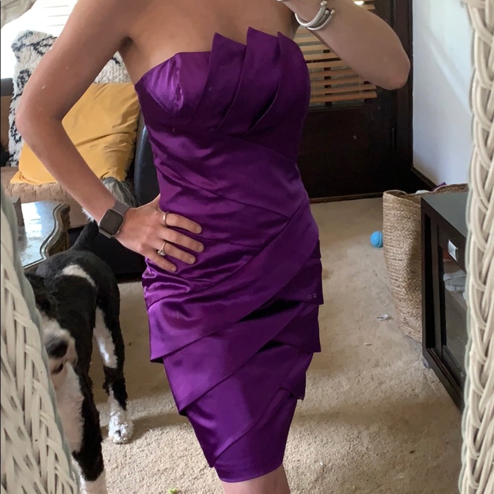Cache strapless cocktail dress